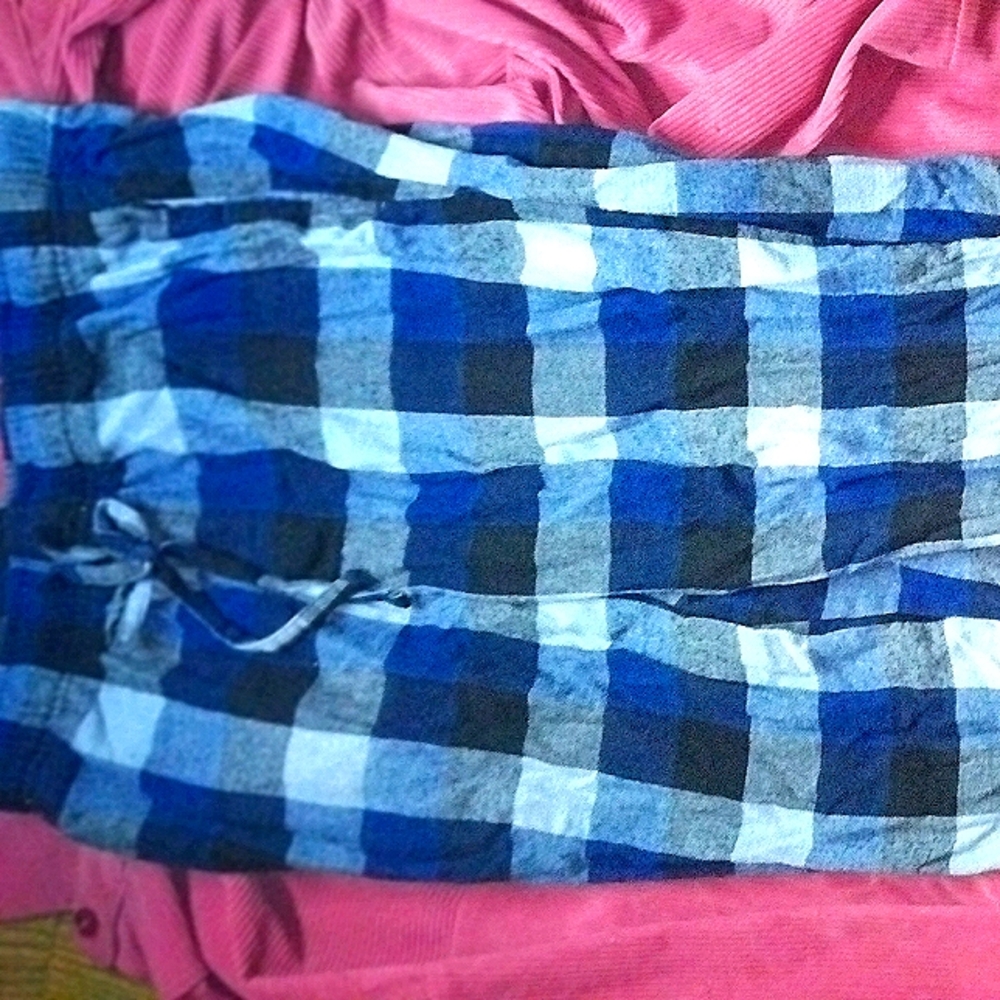 Plaid Blue and Gray Pajama Pants